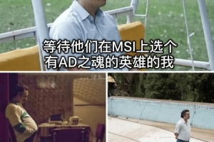 外网MSI梗图：等待他们选出有AD之魂的下路的我